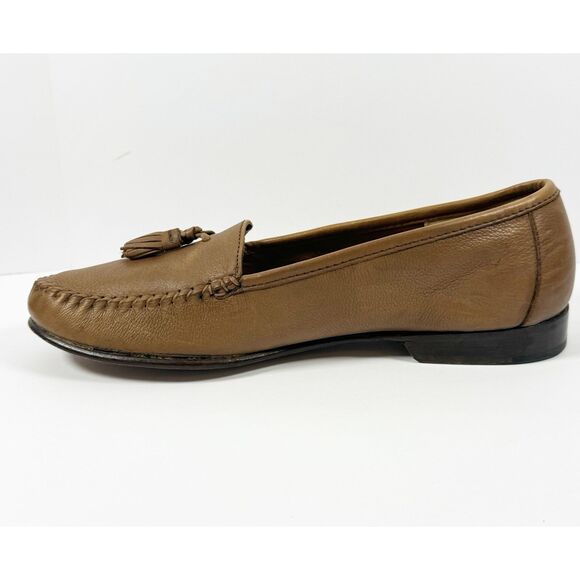 Nettleton Mens 10W Leather Loafer Slip On Brown Tan Tassel Dress Shoes Office main image 16